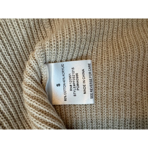 Pink Rose tan sweater, size small - Picture 4 of 5